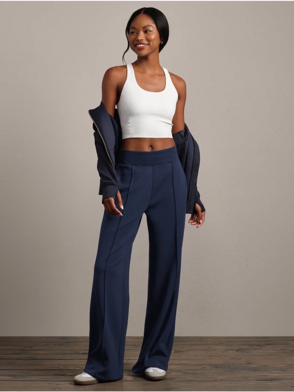 Rhone DreamGlow Wide-Leg Pants in Navy